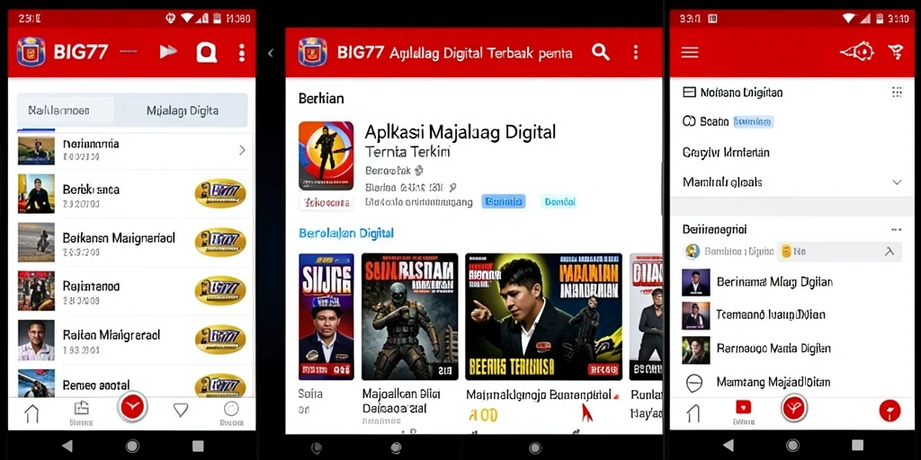 Tampilan antarmuka aplikasi BIG77 yang modern dan menarik.