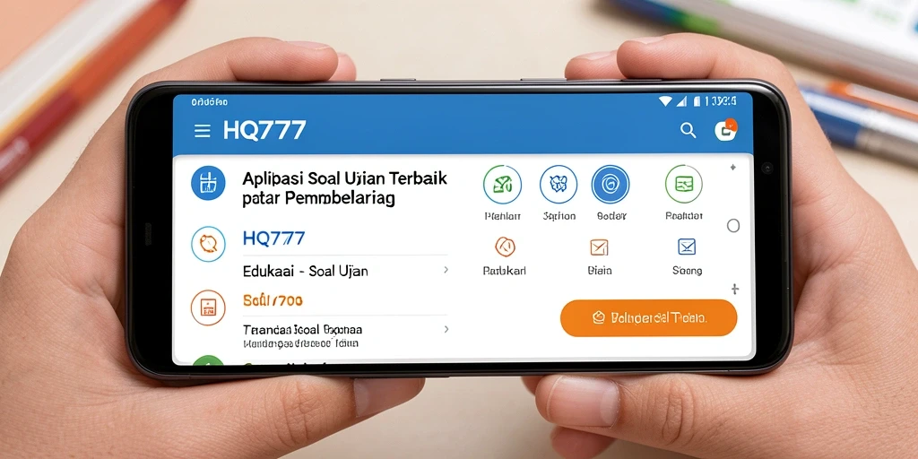 Tampilan antarmuka aplikasi HQ777 yang menarik dan fungsional.