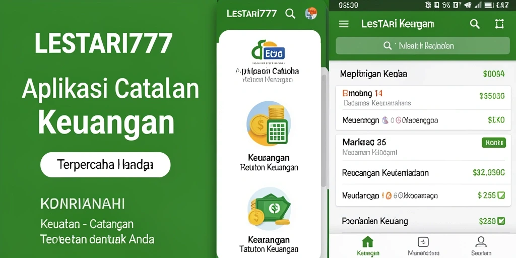 Antarmuka LESTARI777 yang sederhana dan informatif untuk Catatan Keuangan.
