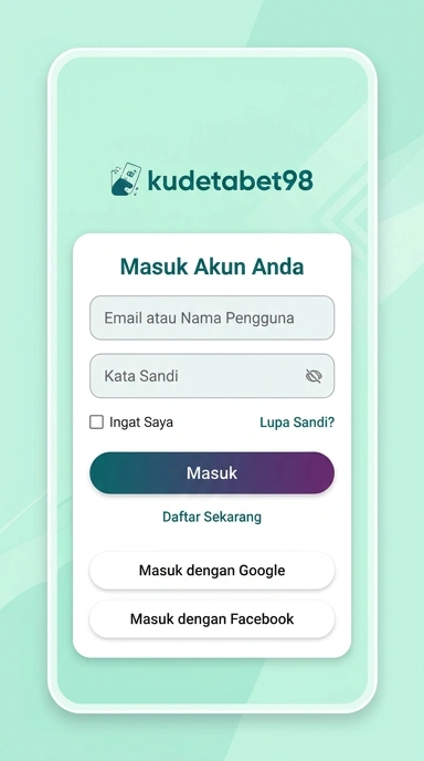 Tampilan halaman login kudetabet98